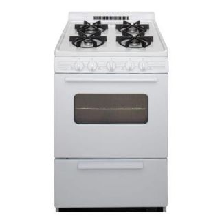 Premier 20 in. 2.42 cu. ft. Battery Spark Ignition Gas Range in White BHK5X0OP