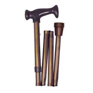 HealthSmart® Adjustable Folding Cane with Ergonomic Handle, Bronze