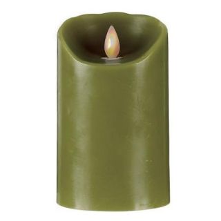 Forever Flame Flameless Green Smooth Candle