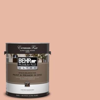 BEHR Premium Plus Ultra 1 gal. #M190 3 Pink Abalone Flat Exterior Paint 485001