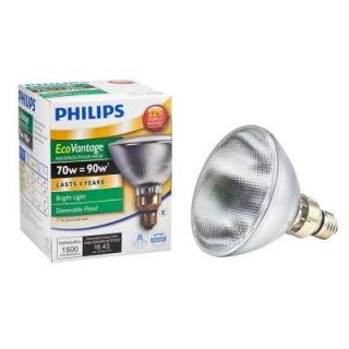 Philips EcoVantage 90W Halogen PAR38 Indoor/Outdoor Long Life Dimmable Flood Light Bulb 421305