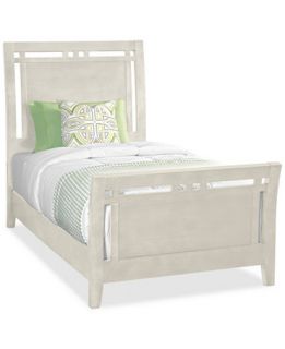 Edgewater White Twin Bed   Furniture