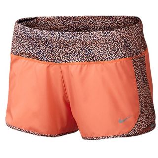 Nike Dri FIT Crew Shorts   Womens   Running   Clothing   Hyper Orange/Hyper Orange/Reflective Silver