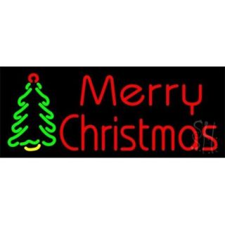 Sign Store N100 0700 Merry Christmas Tree Neon Sign, 32 x 13 x 3 inch