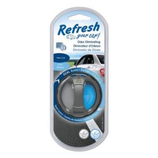 Refresh Your Car New Car and Cool Breeze Odor Eliminating Dual Scented Oil Diffuser 09024