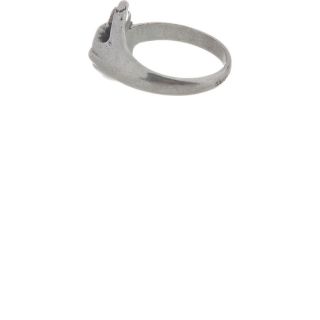 Saint Laurent Silver Wisdom Hand Onyx Ring