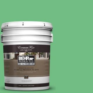 BEHR Premium Plus Ultra 5 gal. #P400 5 Winter Shamrock Flat Exterior Paint 485405