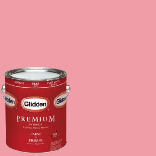 Glidden Premium 1 gal. #HDGR45D Pink Tiger Lily Flat Latex Interior Paint with Primer HDGR45DP 01F