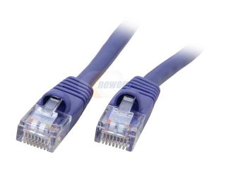 Coboc CY CAT5E 25 PR 25ft.24AWG Snagless Cat 5e Purple Color 350MHz UTP Ethernet Stranded Copper Patch cord /Molded Network lan Cable
