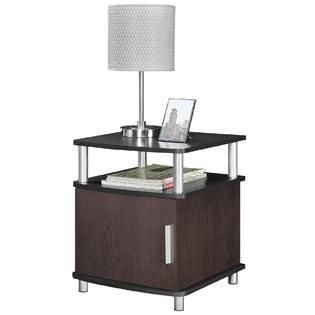 Altra  Carson End Table with Storage   Cherry/Black