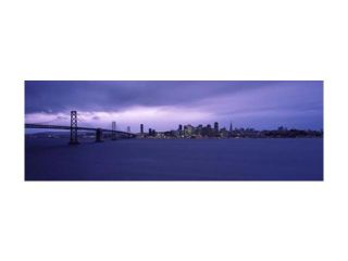 Suspension bridge across a bay, Bay Bridge, San Francisco Bay, San Francisco, California, USA Print by Panoramic Images