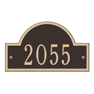Whitehall 4.75 in Aged Bronze House Number Address Plaque