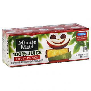 Minute Maid 100% Juice, Fruit Punch, 10   6.75 fl oz (200 ml) boxes