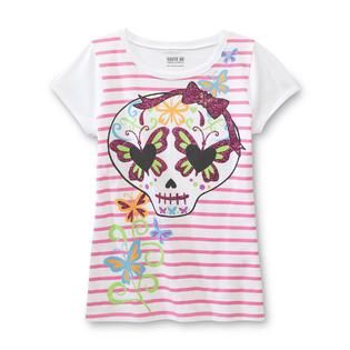 Route 66   Girls Graphic T Shirt   Sugar Skull/Butterflies