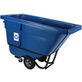 Rubbermaid Commercial Products 1/2 cu. yd. Rotational Molded Recycling Standard Duty Tilt Truck FG130573BLUE