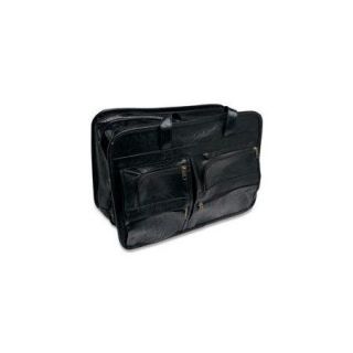 17x12 Leather Like Soft Sided Briefcase Black