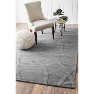 nuLOOM Handmade Neutrals and Textures Ribbons Wool Rug (76 x 96