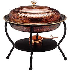 Oval Antique Copper Chafing Dish  ™ Shopping   Big