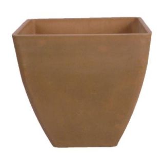 Arcadia Garden Products Simplicity Square 16 in. x 16 in. x 13 in. Chocolate PSW Pot FB40C