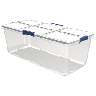 Hefty 100 Quart Clear Tote with Latching Lid