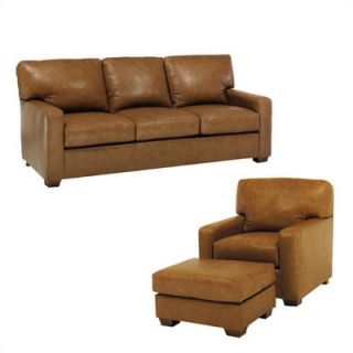 Distinction Leather Maison Leather Sleeper Sofa and Chair Set