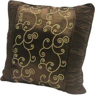 Better Homes and Gardens Brown Scroll Collection Square Decorative Pillow