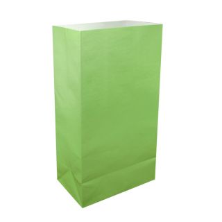 Flame Resistant Luminaria Bags  Green (100 Count)   Shopping