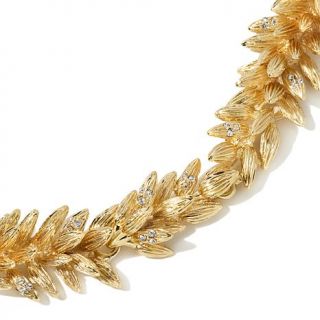 Roberto by RFM "Spighe" Crystal Goldtone 16 1/2" Wheat Necklace   7854788