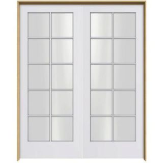 JELD WEN Smooth 10 Lite Primed Pine Prehung Interior French Double Door with Pine Jamb DISCONTINUED THDJW103800090