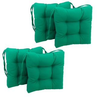Blazing Needles 16 x 16 inch Square Twill Dining Chair Cushions (Set