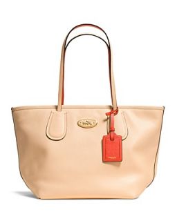 COACH Taxi Zip Top Tote in Two Tone Colorblock Leather