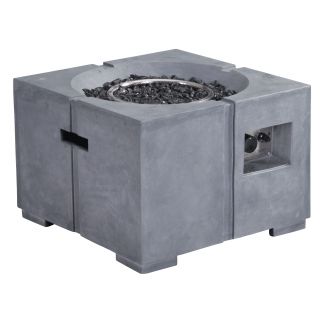 Dante Concrete Fiber Propane Fire Pit by Zuo Modern