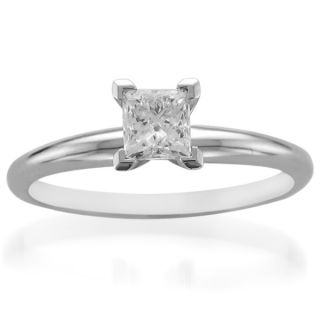 Platinum 1/2ct TDW Diamond Solitaire Engagement Ring (H I, I1 I2