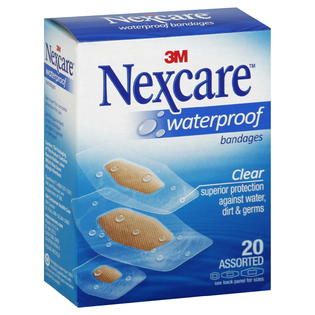 Nexcare Bandages, Waterproof, Clear, 20 bandages   Health & Wellness