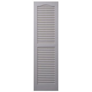 Severe Weather 2 Pack White Louvered Vinyl Exterior Shutters (Common 15 in x 75 in; Actual 14.5 in x 74.5 in)