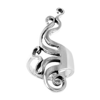 Unique Contemporary Huge Swirl .925 Silver Ring (Thailand)