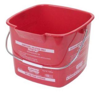 Carlisle 8 Qt. Red Steri Pail for Sanitizing Solutions (12 Case) 1183005