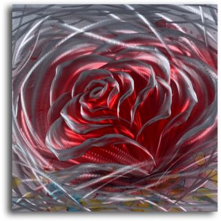 My Art Outlet Iron Rose Original Painting Plaque
