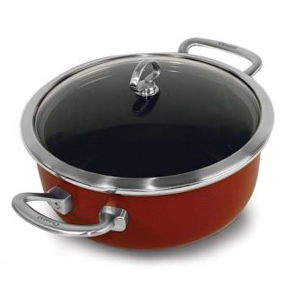 Chantal Copper Fusion Enamel on Steel 4 Quart Risotto Pan with Lid   7325113