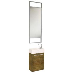 Fresca Pulito 16 in. Vanity in Zebra with Acrylic Vanity Top in White and Mirror FVN8002ZB