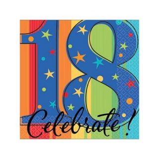 A Year To Celebrate 18th Birthday Beverage Napkins
