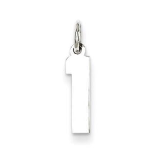Sterling Silver Small Polished Number 1