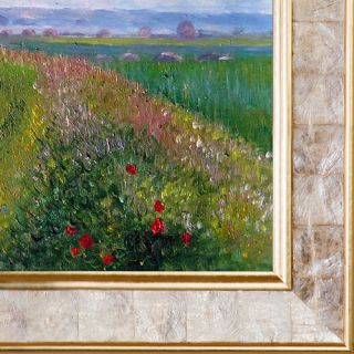 Field with Poplars by Monet Original Painting on Canvas by Tori Home