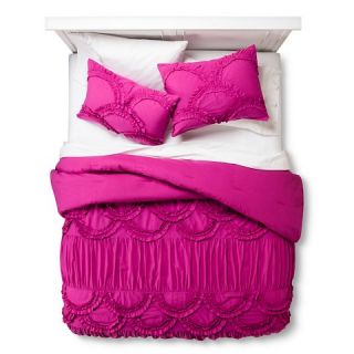 Boho Boutique® Texture Comforter Set   Fuchsia