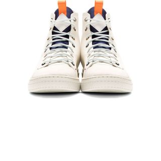 Paul Smith Jeans Light Grey Leather High Top Sneakers