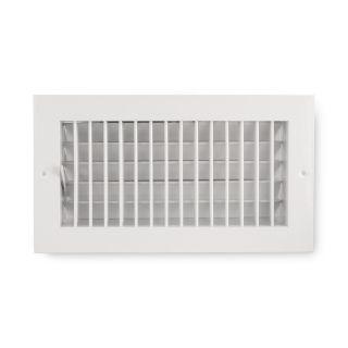 Accord Ventilation 455 Series Painted Aluminum Sidewall/Ceiling Register (Rough Opening 4 in x 8 in; Actual 9.73 in x 5.73 in)