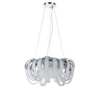 Eurofase Sage Collection 5 Light Chrome and Clear Chandelier 26595 016