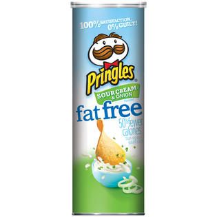 Pringles Fat Free Sour Cream & Onion Potato Crisps 5.43 OZ CANISTER