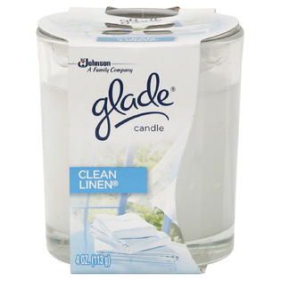 Glade Candle, Clean Linen, 1 candle [4 oz (113 g)]   Food & Grocery