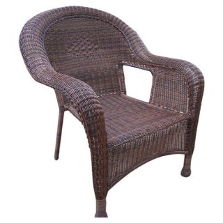 Oakland Living Resin Wicker Arm Chair